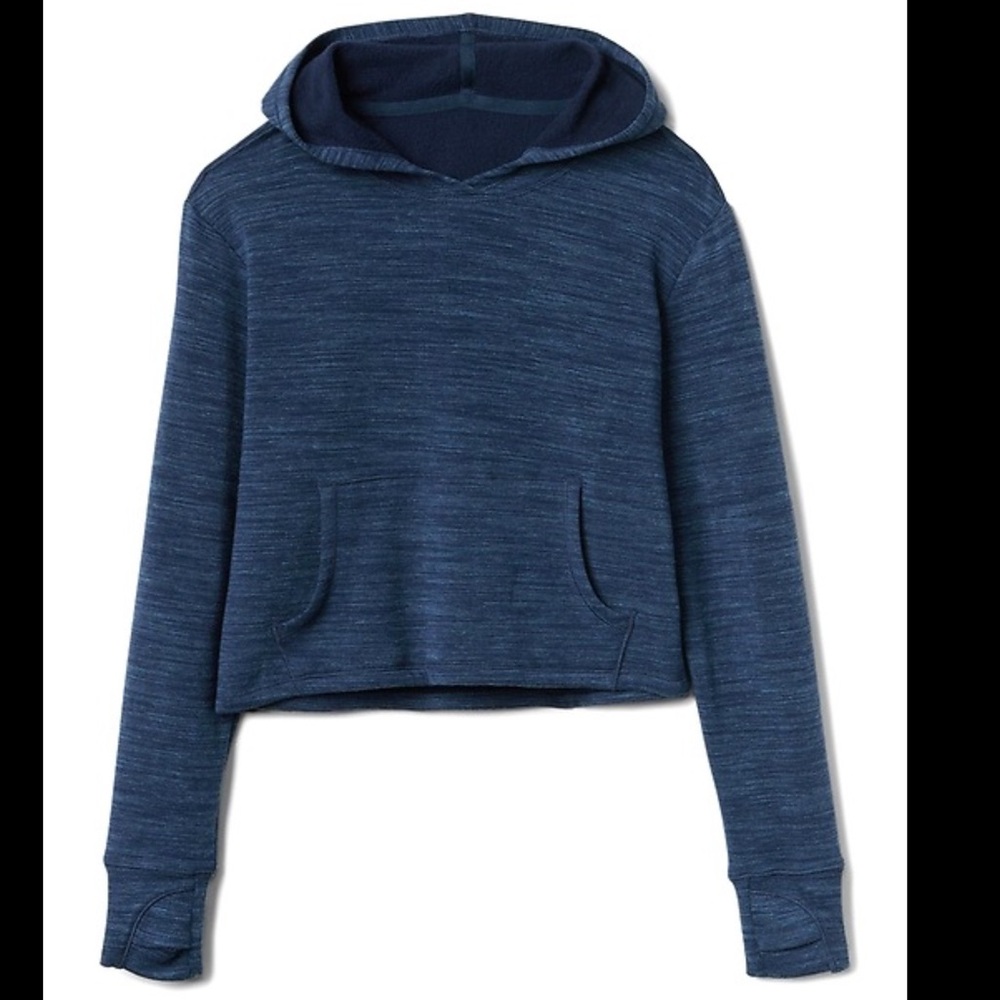 Athleta Navy Blue Cropped Hoodie
